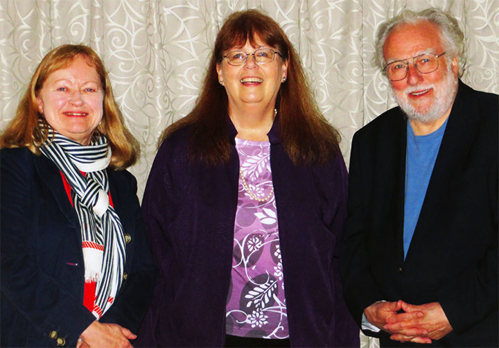 New PPC officers elected June 1, 2019, are, from left, Jean Korten, secretary; Kay Stephens, president; and Tom Berner, vice president. Not pictured: Lini Kadaba, treasurer.